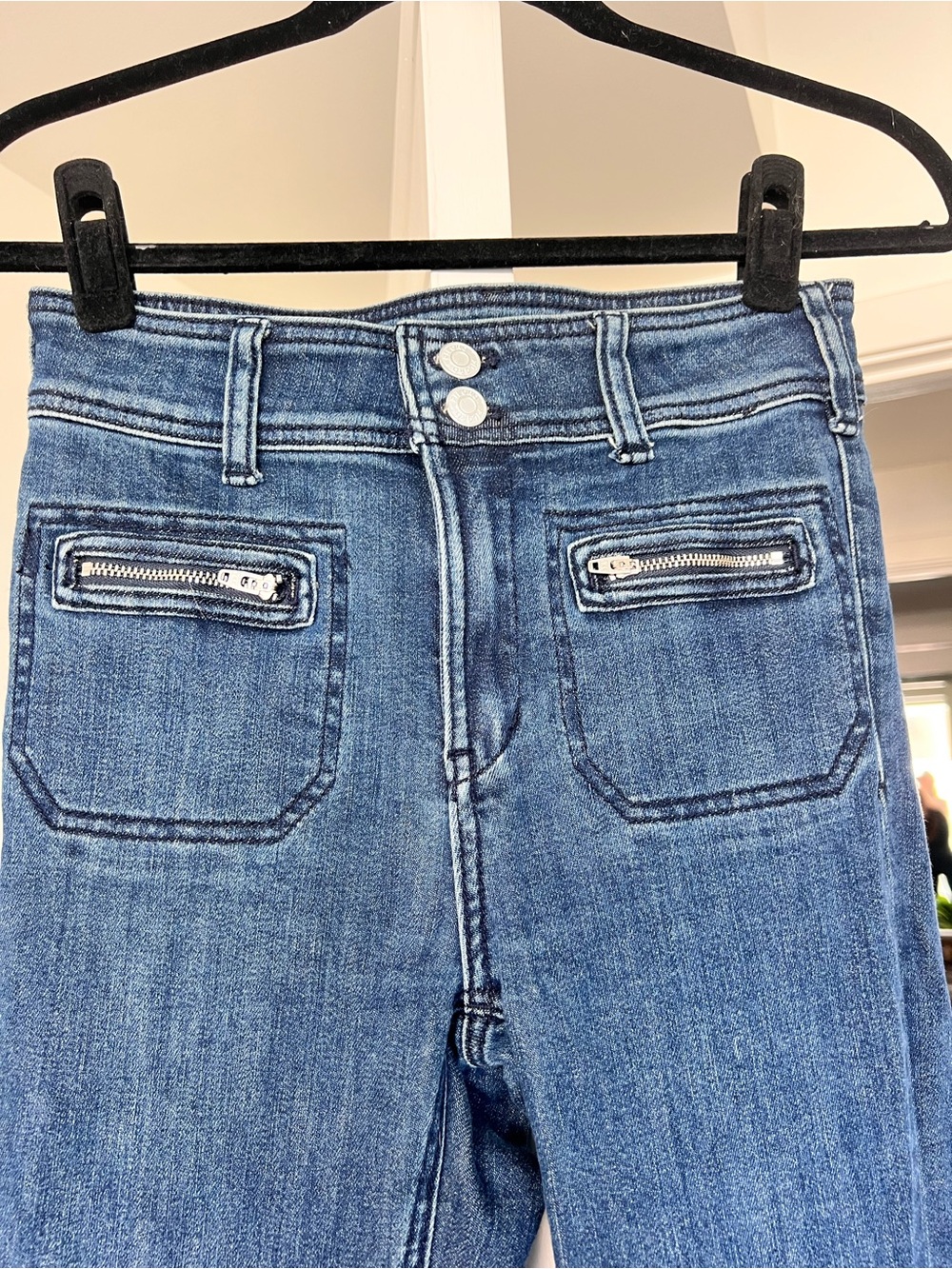 Pilcro by Anthropologie Trouser Boot Cut Jean Dark Wash Size 26 - Picture 3 of 10